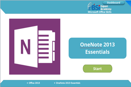 OneNote 2013 Essentials - eBSI Export Academy