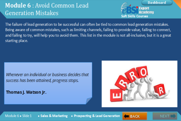 Prospecting and Lead Generation - eBSI Export Academy