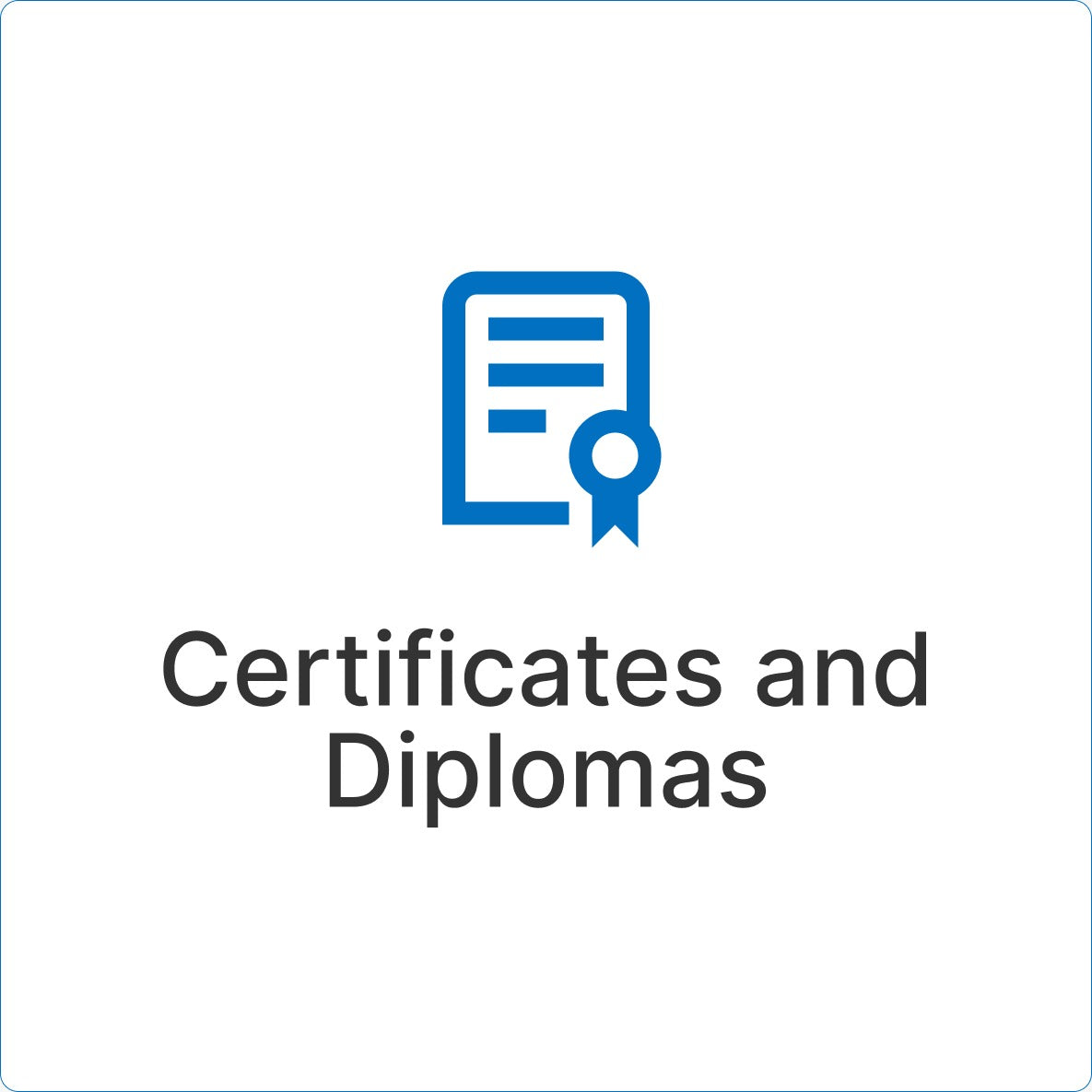 Certificates and Diplomas