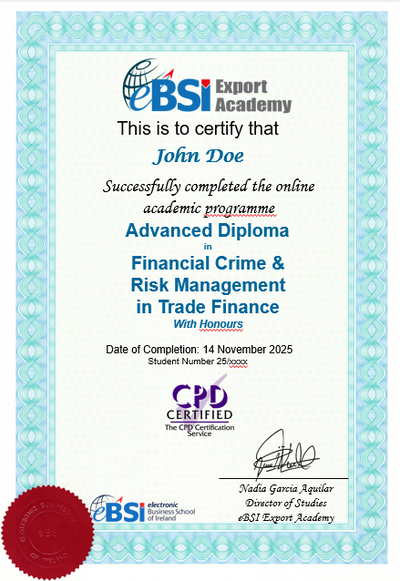Advanced Diploma in Financial Crime & Risk Management in Trade Finance