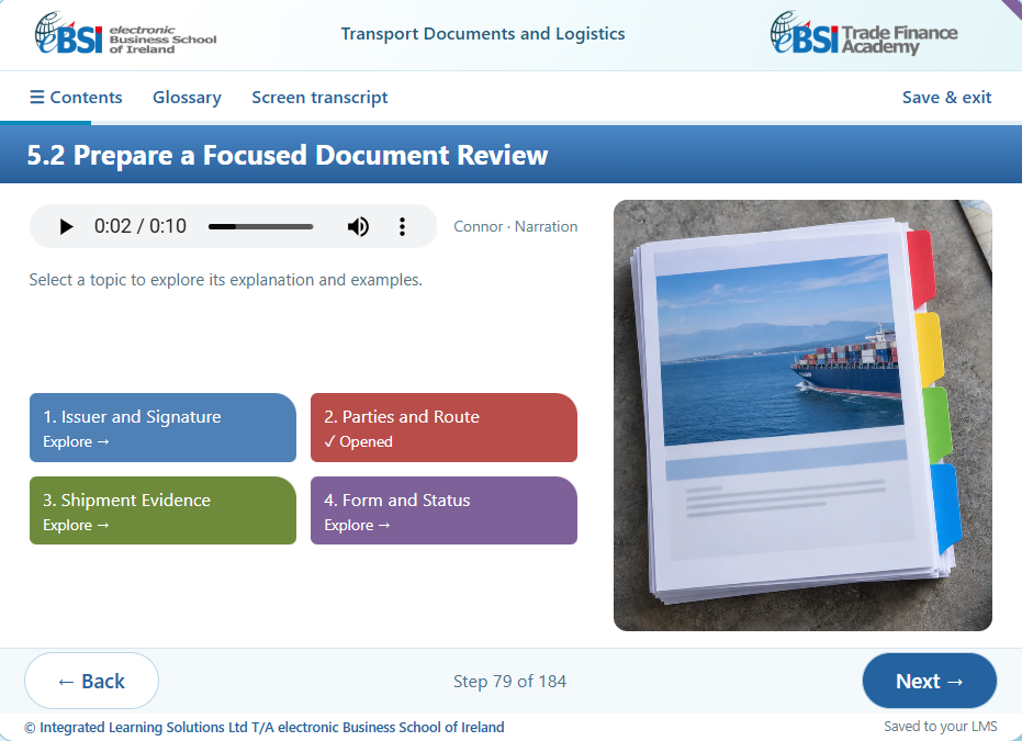 Transport Documents and Logistics in Trade Finance