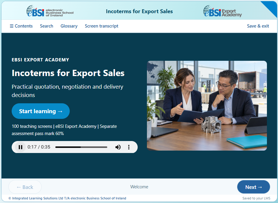 Incoterms® 2020 for Export Sales