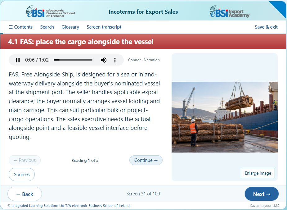 Incoterms® 2020 for Export Sales