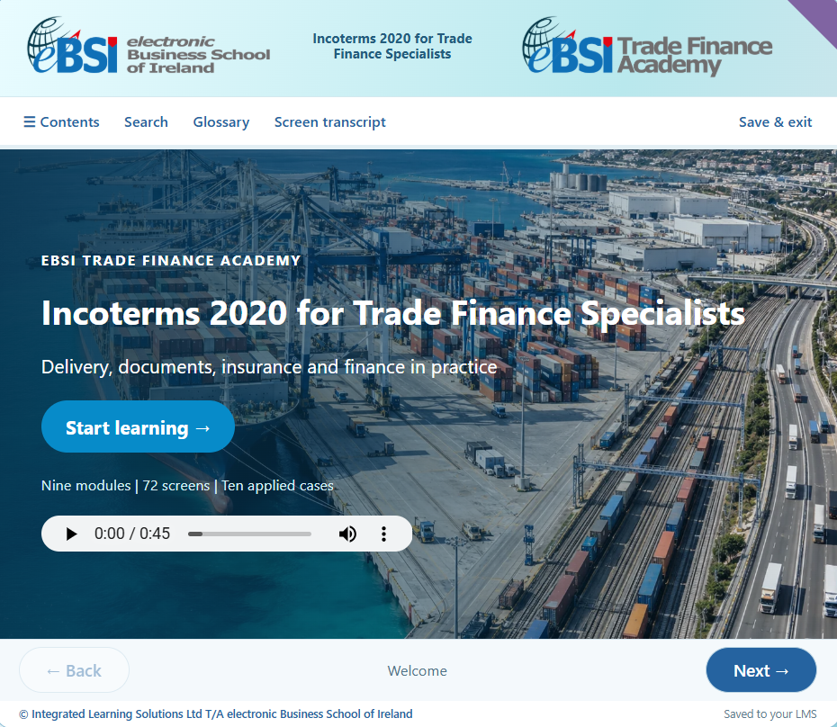 Incoterms® 2020 for Trade Finance Specialists