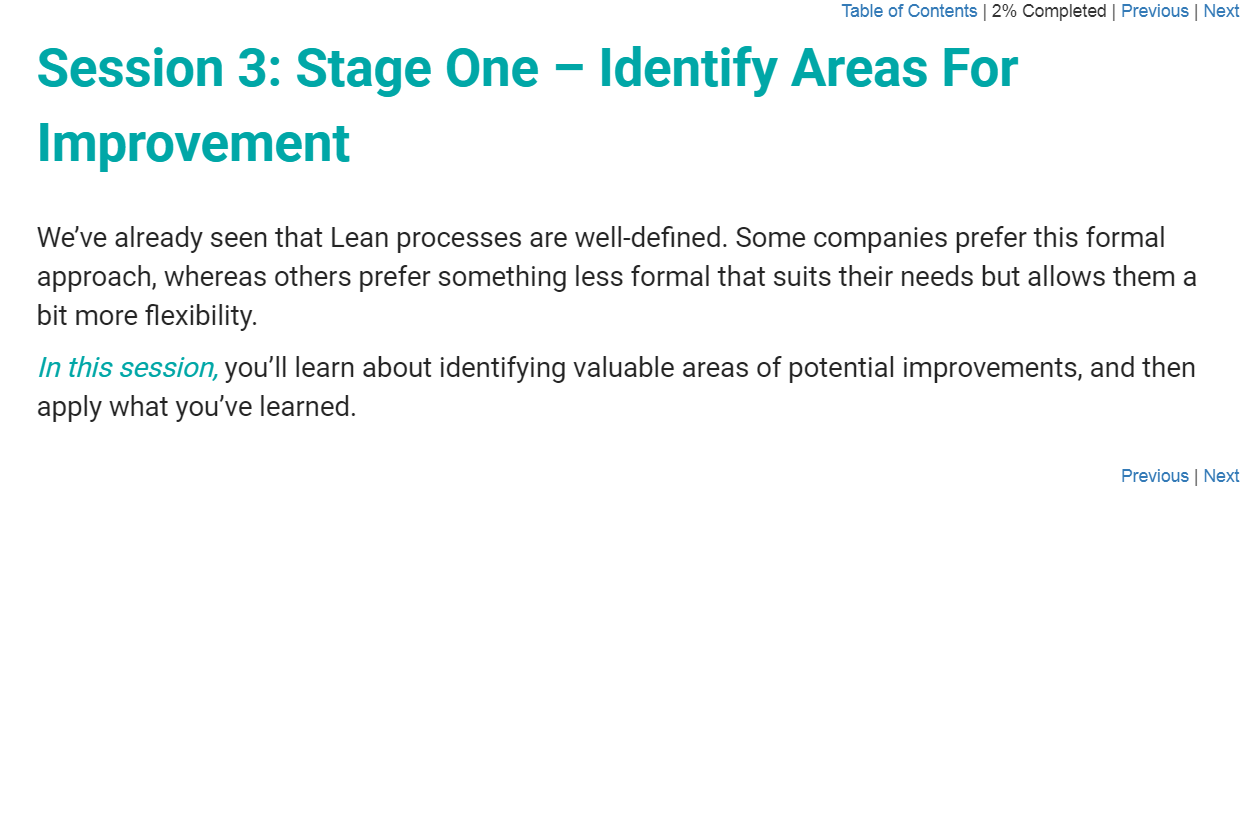 Continuous Improvement with Lean