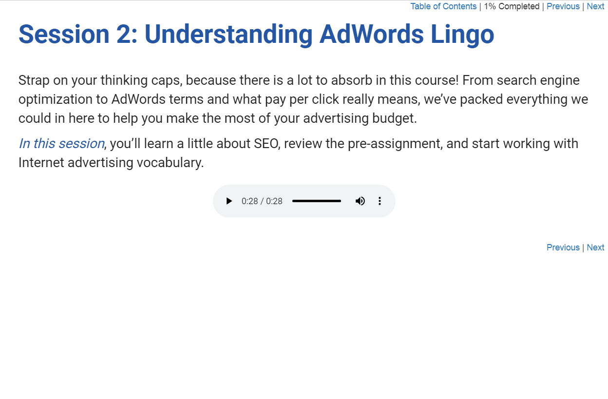 Creating a Google AdWords Campaign
