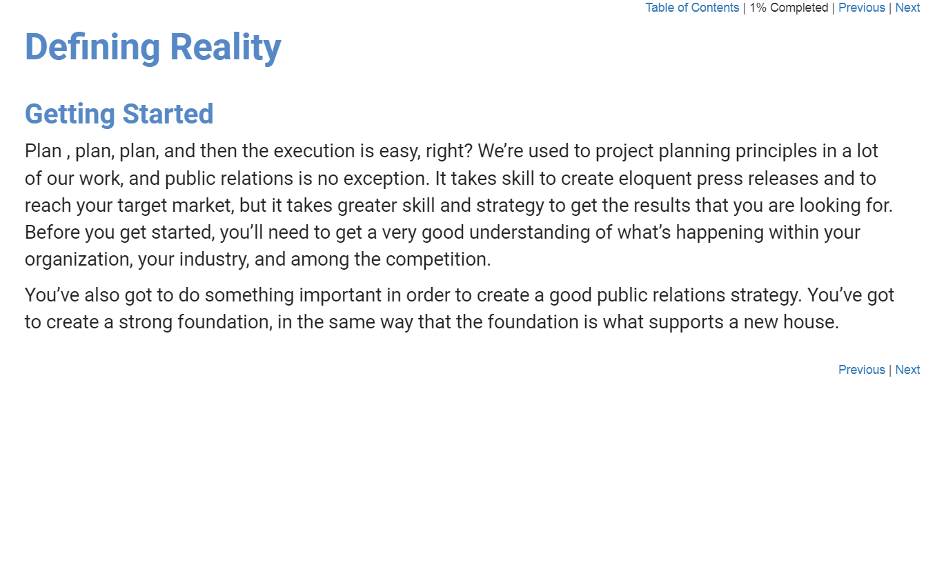 Public Relations Boot Camp