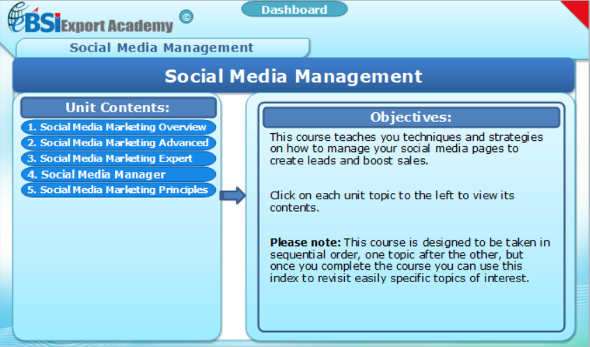 Social Media Management - eBSI Export Academy