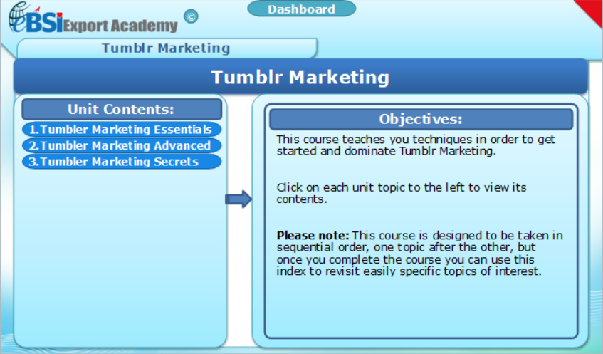 Tumblr Marketing - eBSI Export Academy
