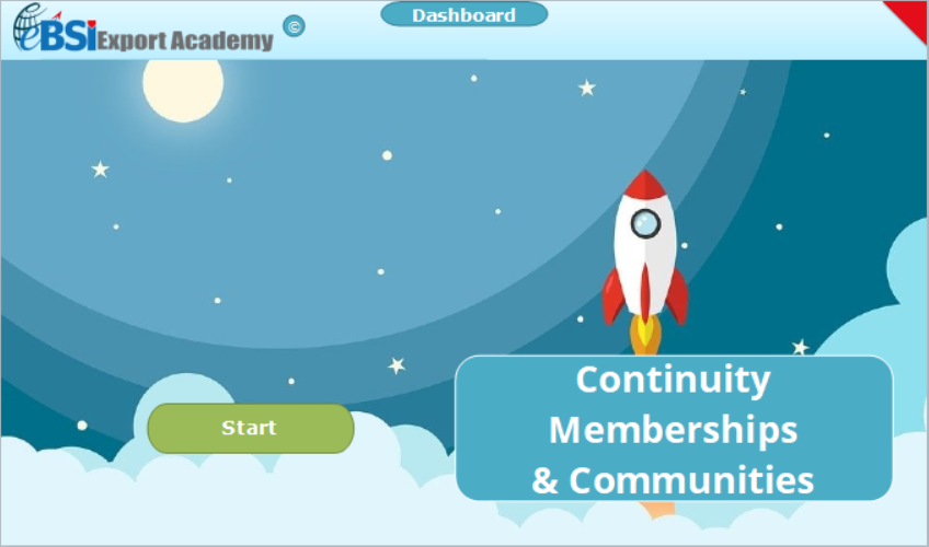 Continuity Memberships and Communities - eBSI Export Academy