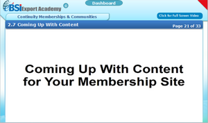 Continuity Memberships and Communities - eBSI Export Academy