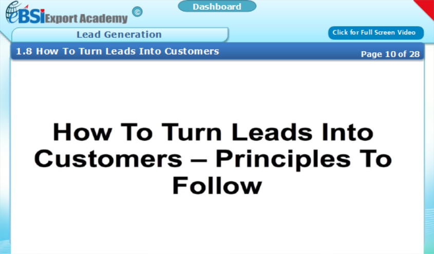 Lead Generation - eBSI Export Academy