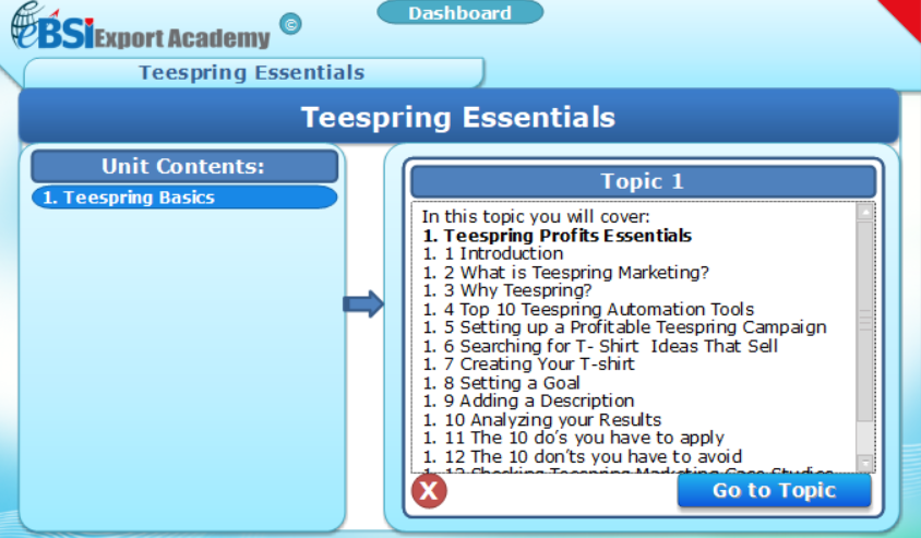 Teespring Essentials - eBSI Export Academy