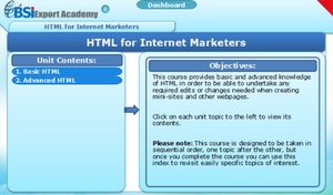 HTML for Internet Marketers - eBSI Export Academy