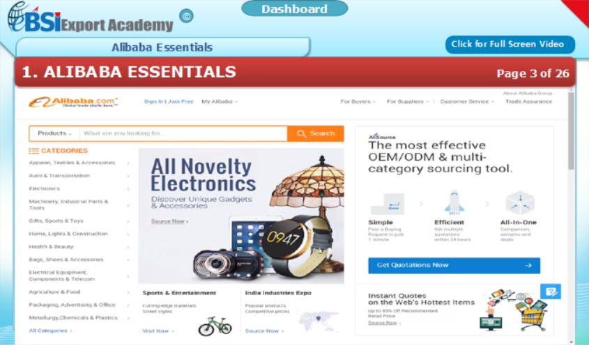 Alibaba Essentials - eBSI Export Academy