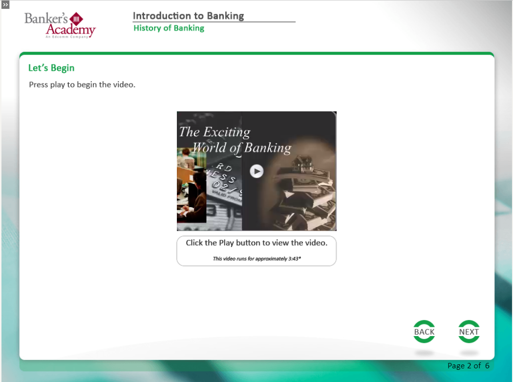 Introduction to Banking - eBSI Export Academy