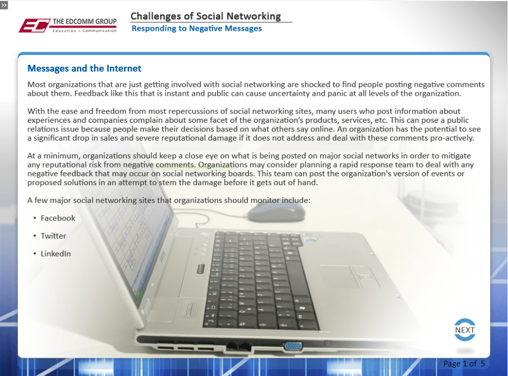 Challenges of Social Networking - eBSI Export Academy