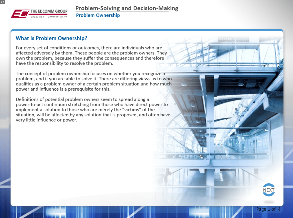 Problem Solving and Decision Making - eBSI Export Academy