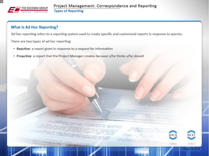 Project Management Correspondence & Reporting - eBSI Export Academy