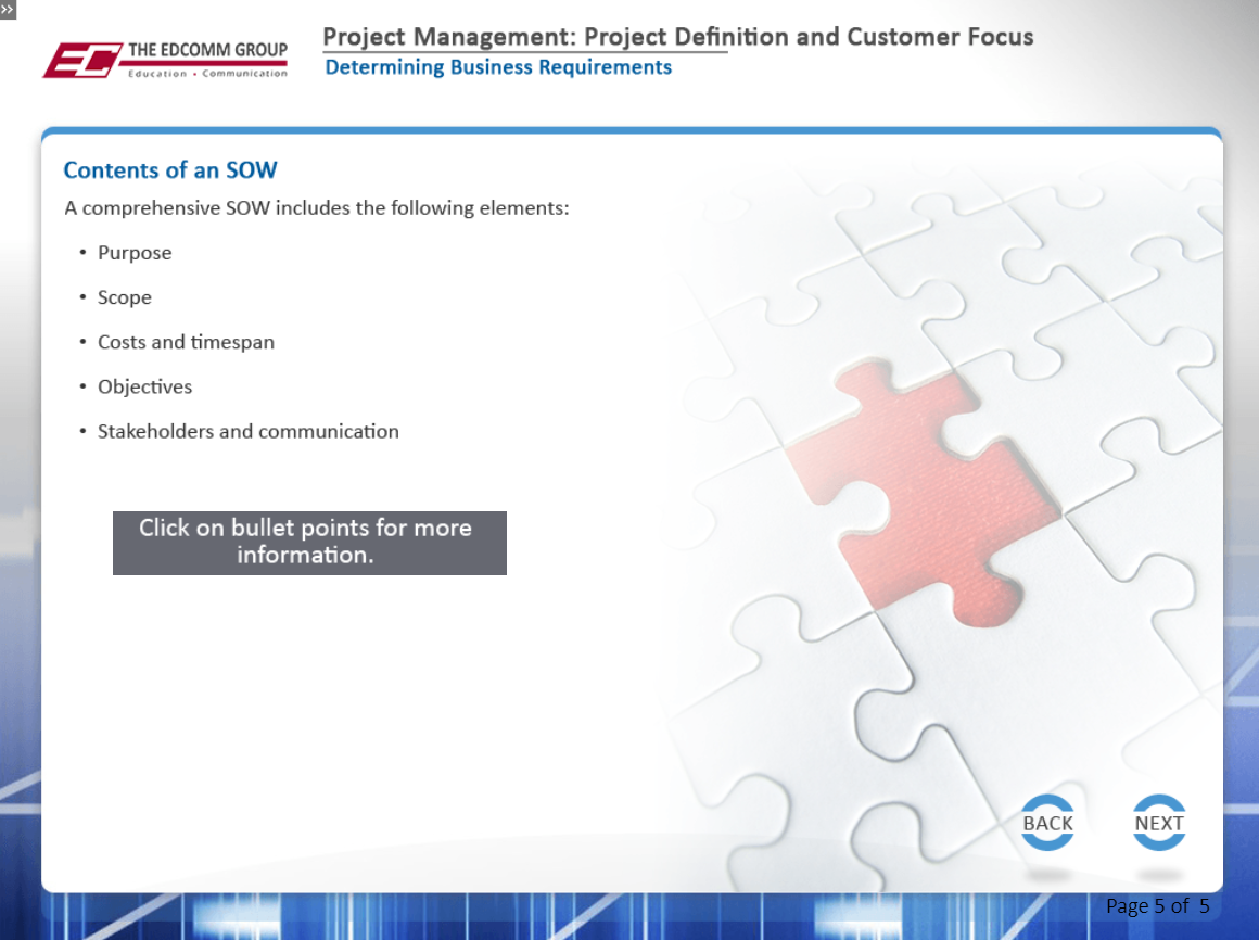 Project Management Definition & Customer Focus - eBSI Export Academy