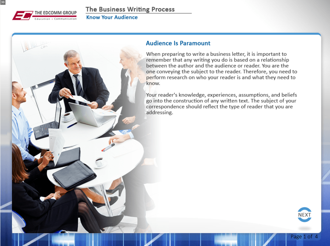 The Business Writing Process - eBSI Export Academy