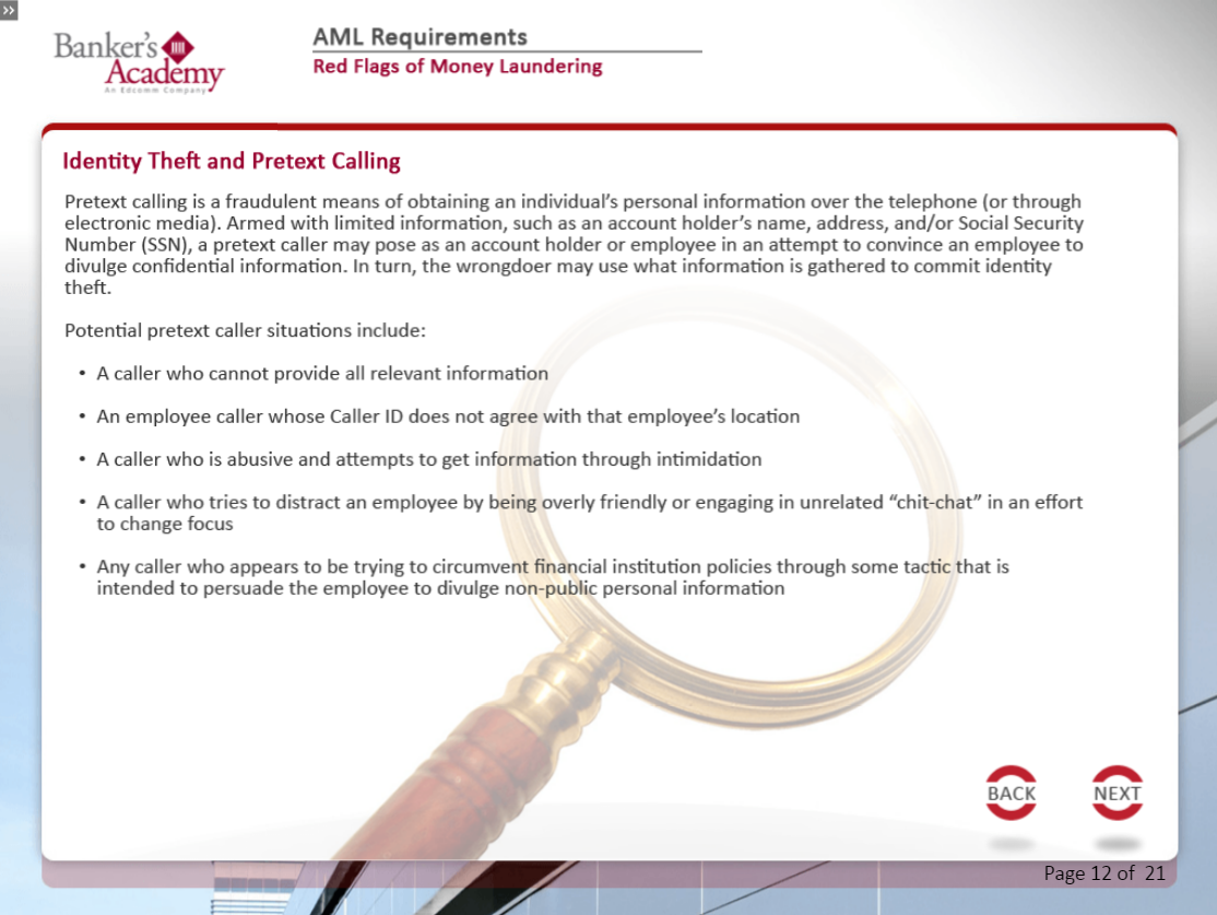 AML Requirements for Branch Managers - eBSI Export Academy