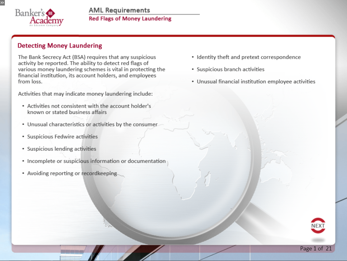 AML Requirements for Operations - eBSI Export Academy