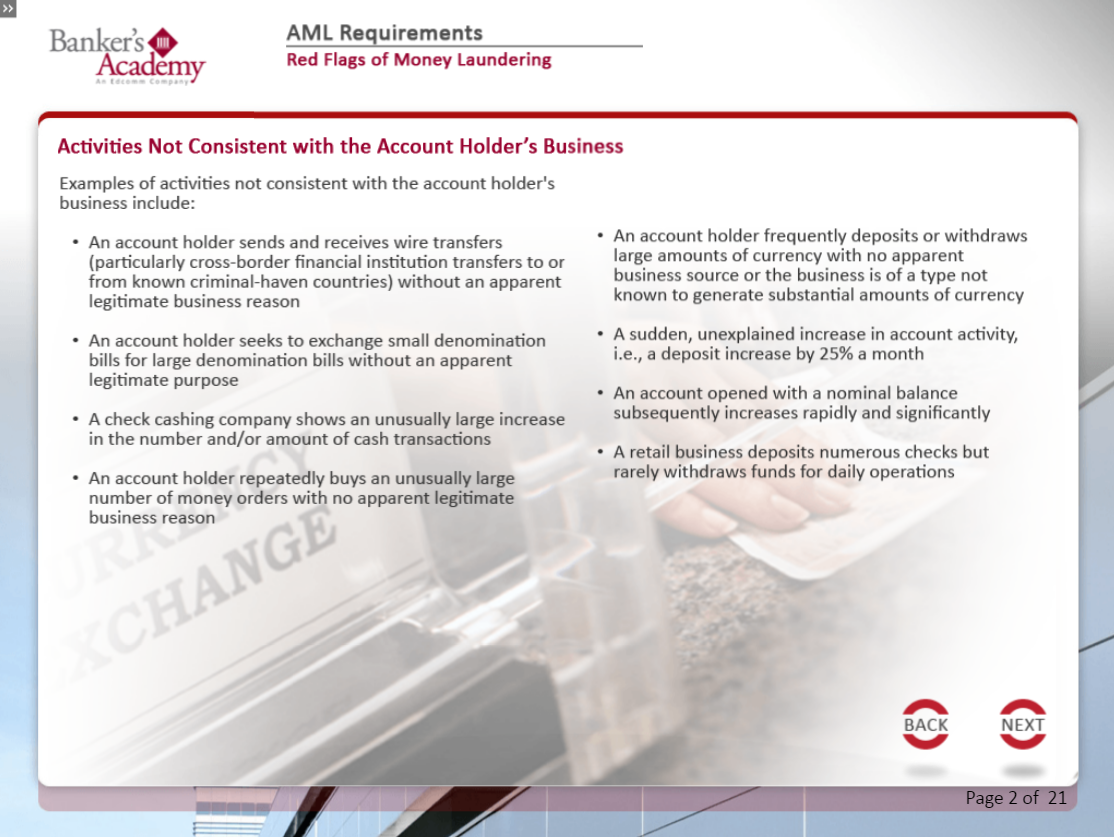 AML Requirements for Operations - eBSI Export Academy