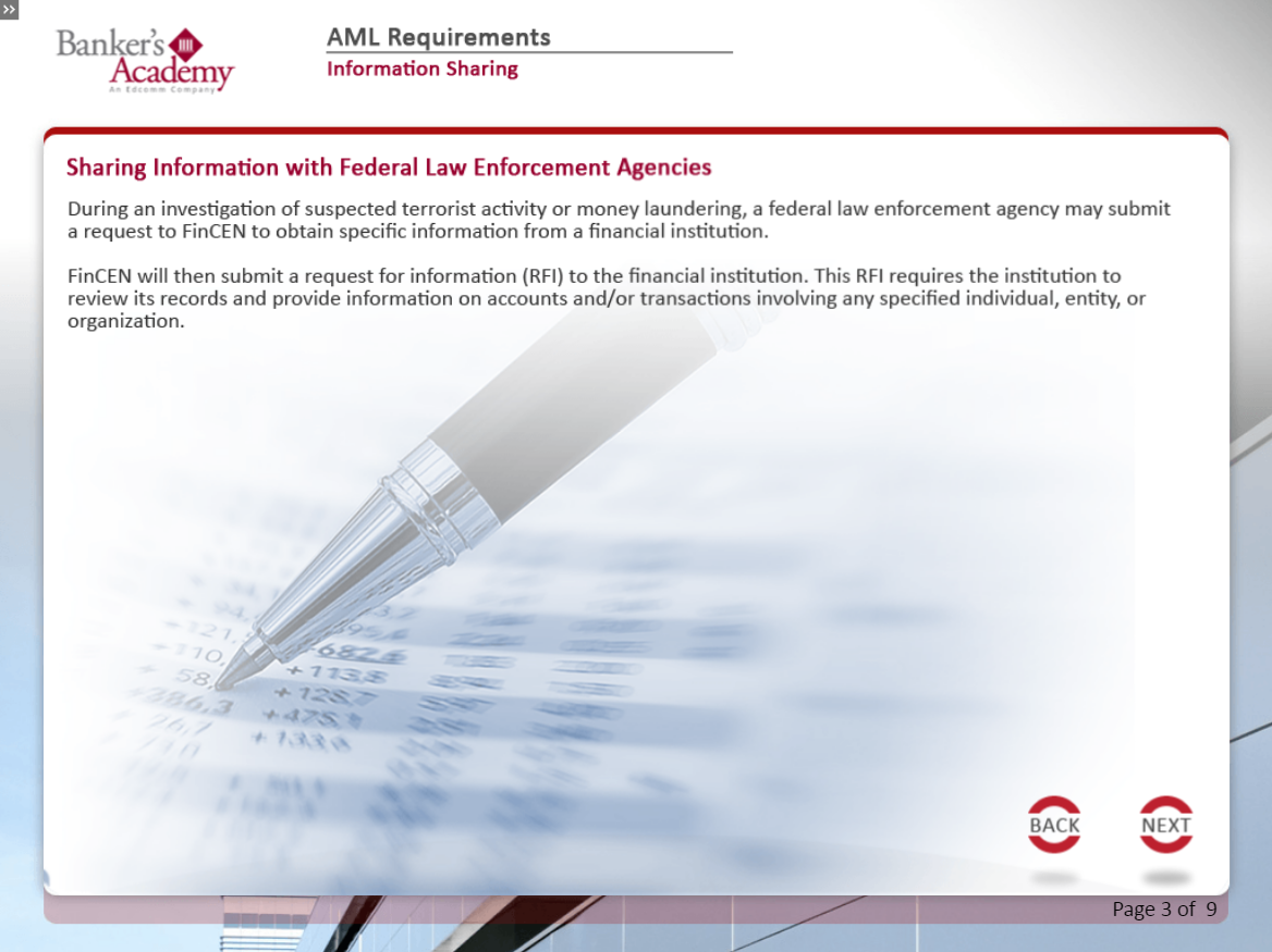 AML Requirements for Universal Bankers - eBSI Export Academy
