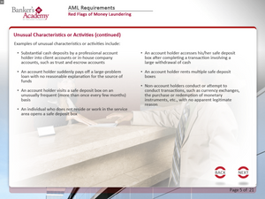 AML Requirements for Tellers - eBSI Export Academy