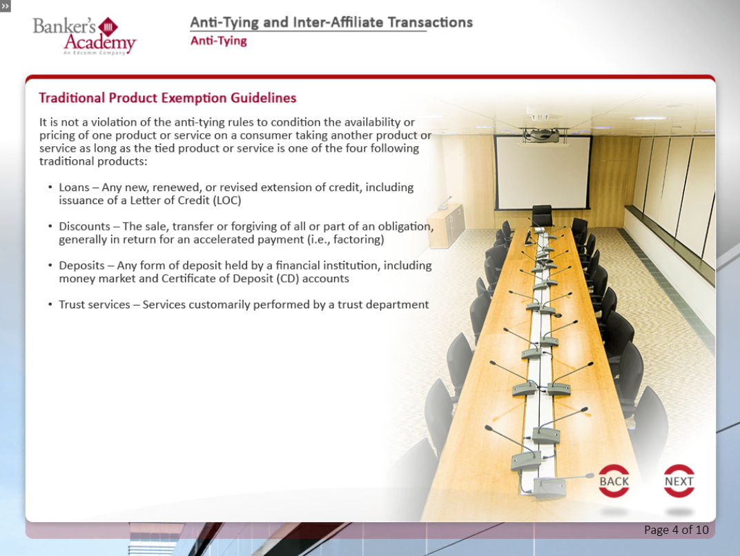 Anti Tying Inter Affiliate Transactions - eBSI Export Academy