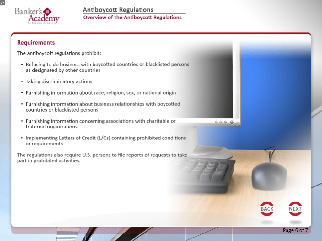 Anti-boycott Regulations - eBSI Export Academy