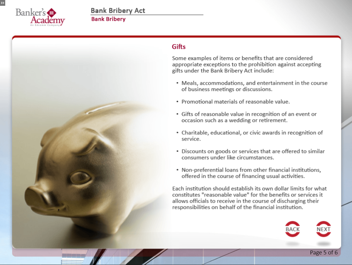 Bank Bribery Act - eBSI Export Academy