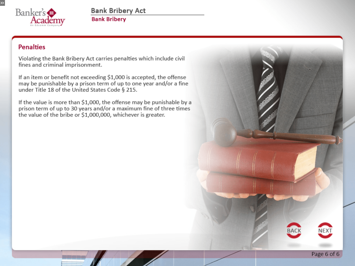 Bank Bribery Act - eBSI Export Academy