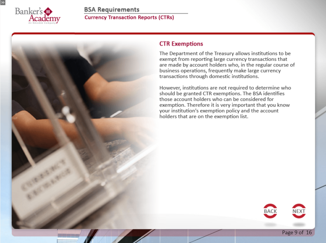 BSA Requirements for Branch Managers - eBSI Export Academy