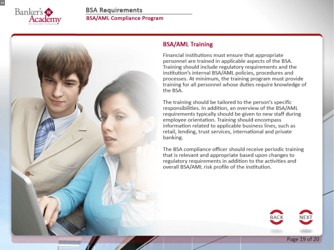 BSA Requirements for Compliance Staff - eBSI Export Academy