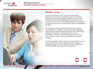 BSA Requirements for Compliance Staff - eBSI Export Academy