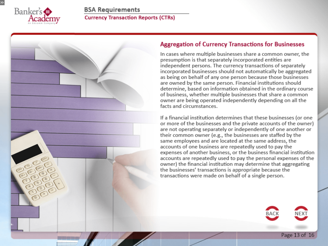 BSA Requirements for Lenders - eBSI Export Academy