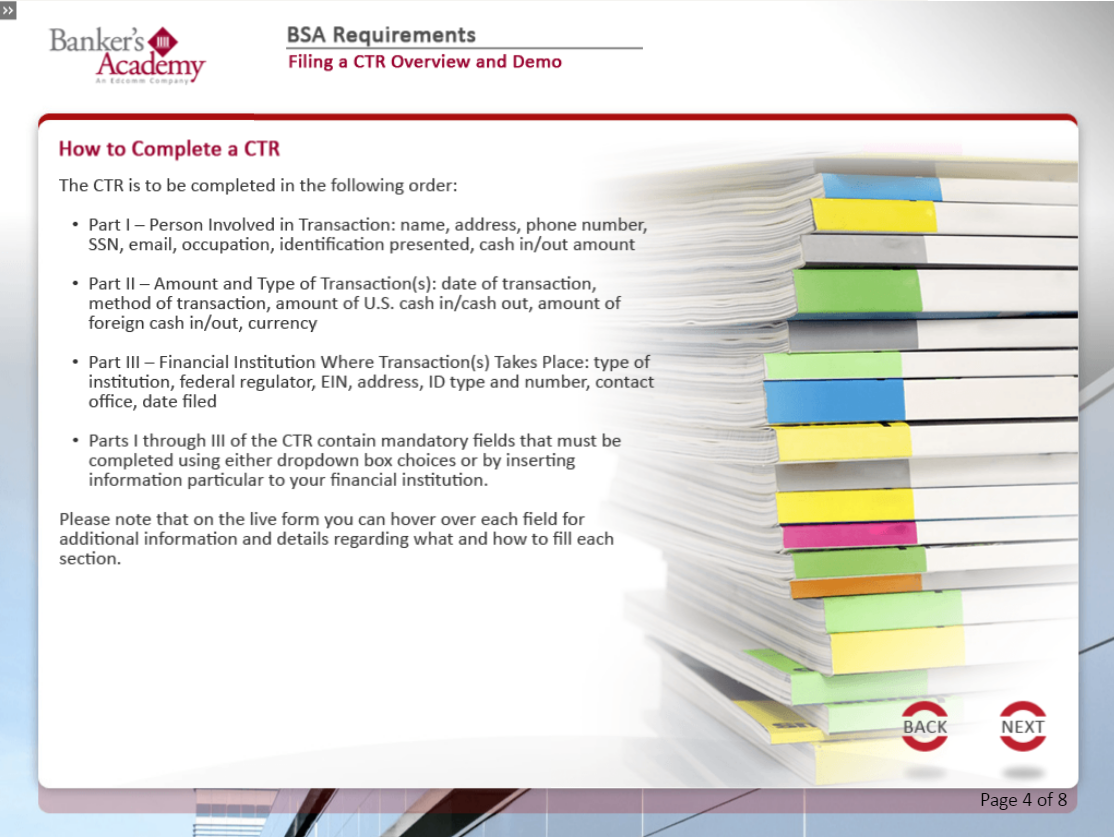 BSA Requirements for Lenders - eBSI Export Academy