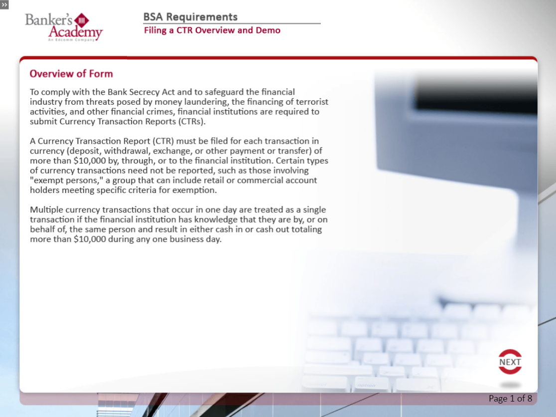 BSA Requirements for Operations - eBSI Export Academy