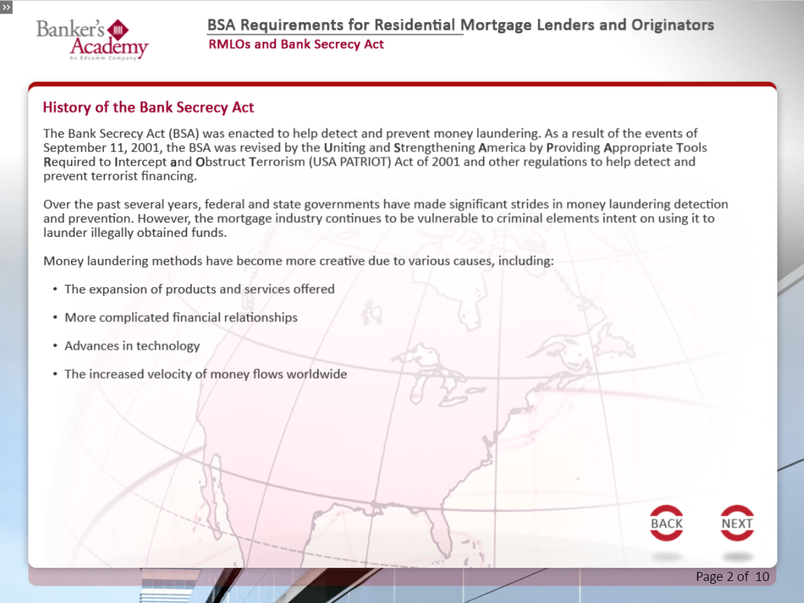 BSA Requirements for RMLOs - eBSI Export Academy