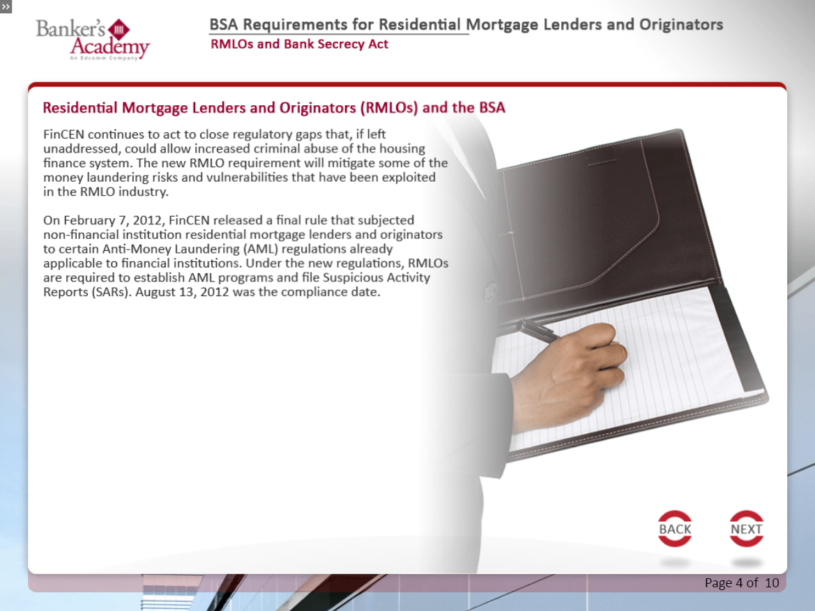 BSA Requirements for RMLOs - eBSI Export Academy