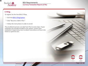 BSA Requirements for Trust and Investments - eBSI Export Academy