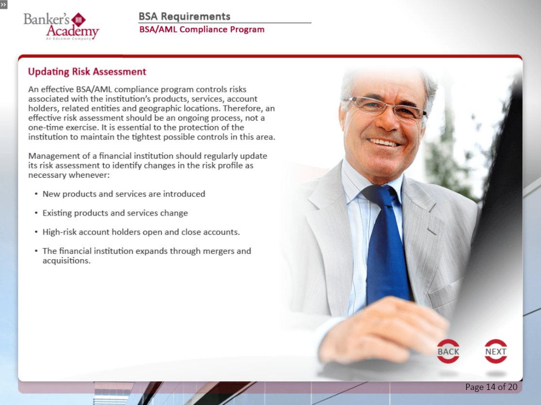BSA Requirements for Universal Bankers - eBSI Export Academy