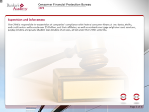 Consumer Financial Protection Bureau - eBSI Export Academy