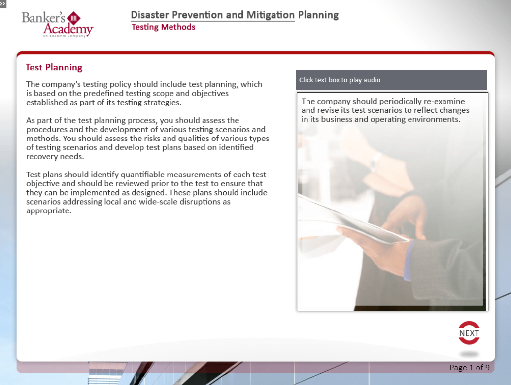 Disaster Prevention and Mitigation Planning - eBSI Export Academy
