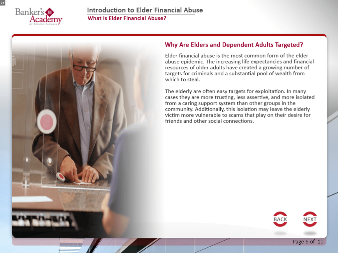 Elder Financial Abuse - eBSI Export Academy