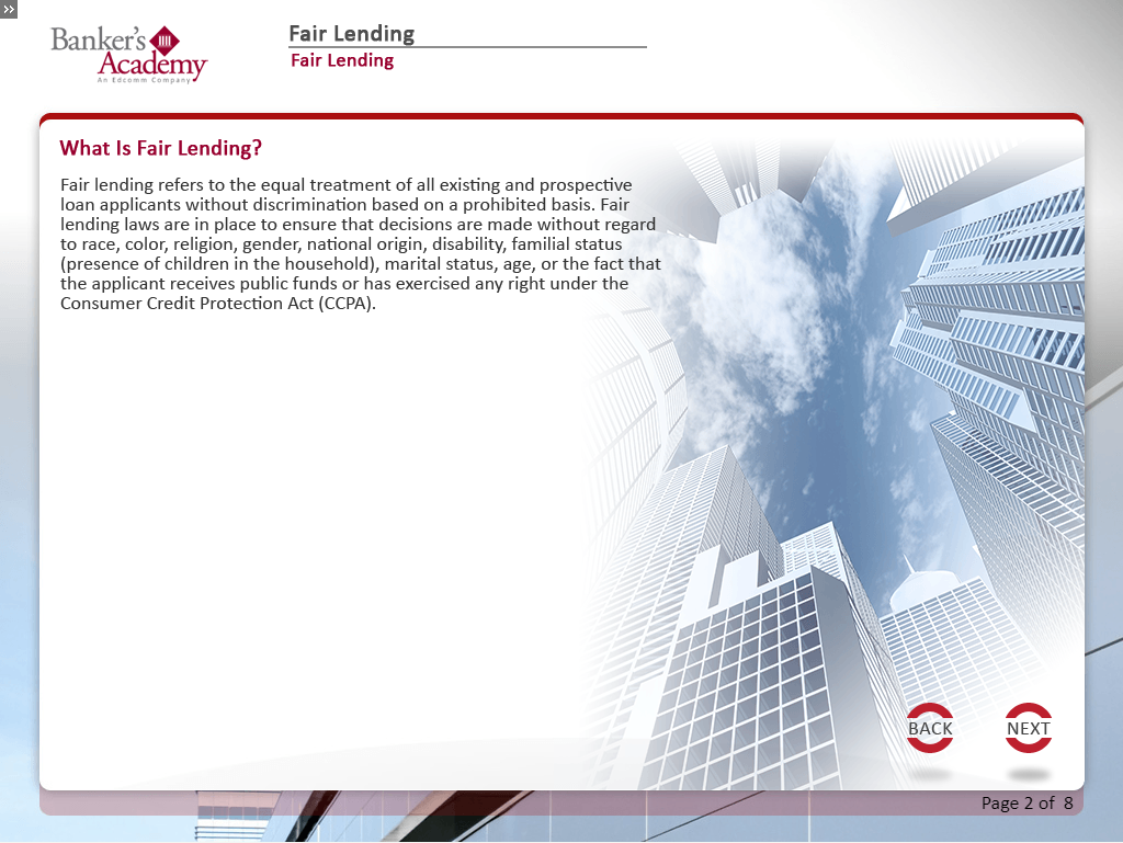 Fair Lending - eBSI Export Academy