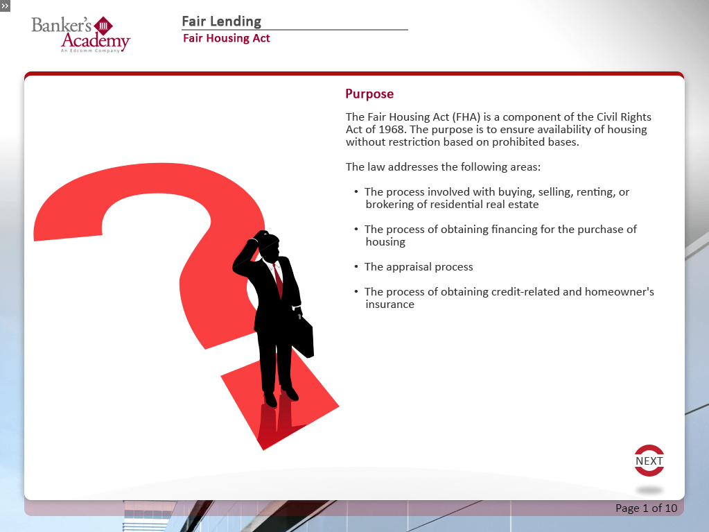 Fair Lending - eBSI Export Academy