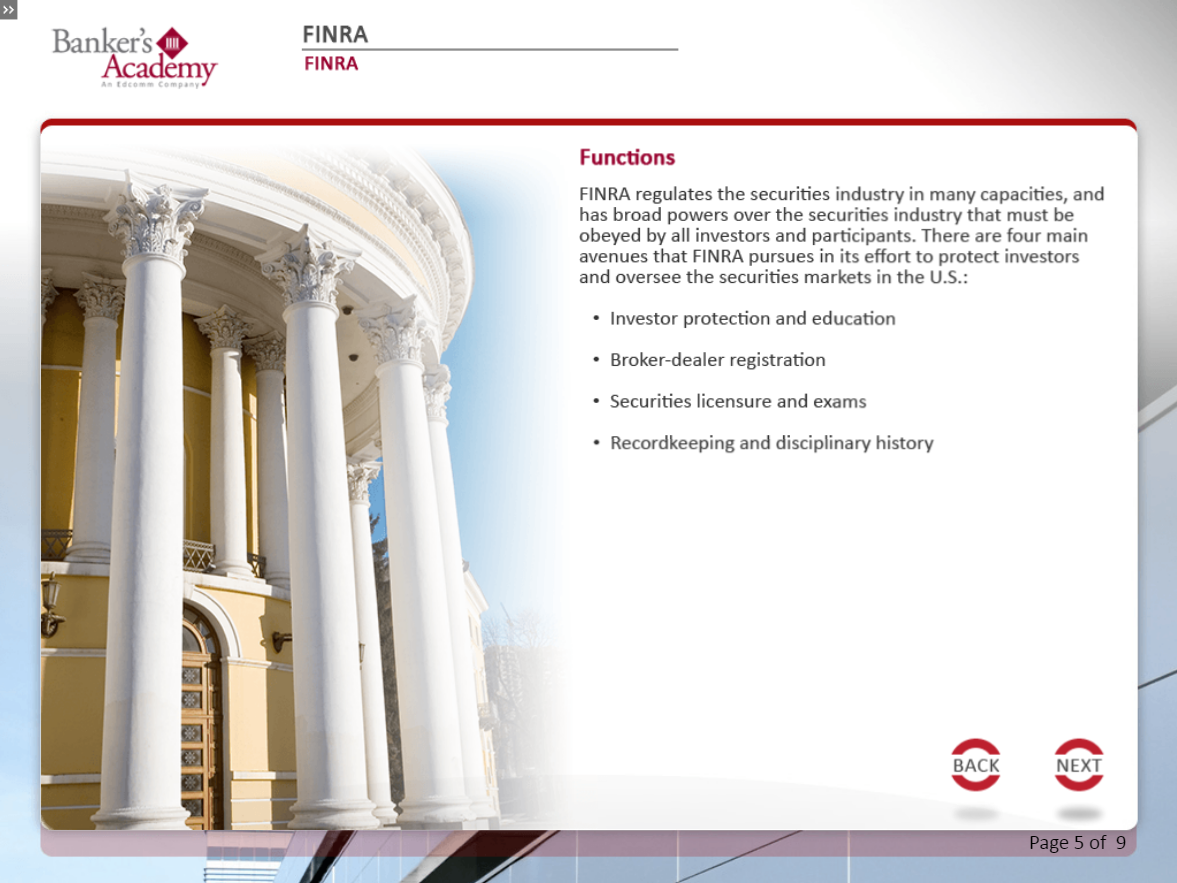 FINRA - eBSI Export Academy